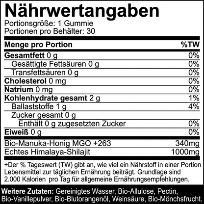 Nootrum Premium Schilajit Gummis